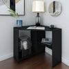 Black Computer Desk PC Laptop Table Corner Home Office Study Gaming Shelf Wood