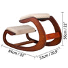 Ergonomic Kneeling Chair Velvet Office Chairs Home Rocking Posture Stool Wood