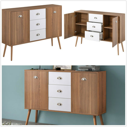 Modern Sideboard Cupboard with 3 Drawers 2 Doors,Storage Cabinet for hallway UK