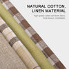 Fabric Ottoman Wooden Footstool Foot Stool Rest Pouffe Seat Cotton Linen Green