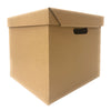 Pack of 10 Strong Cardboard Cube Storage Boxes with Lid and Handles