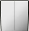 600mm Bathroom Mirror Cabinet 2 Door Storage Cupboard Wall Mounted Charcoal Grey
