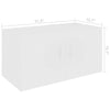 Wall Mounted Cabinet Floating Wall Shelf Storage Unit Cupboard 2 Doors White