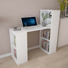 Computer Table with Shelves Home Storage Furniture Office Desk Workstation White