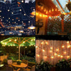 50FT String Lights Globe Outdoor Garden Festoon Fairy LED Bulbs G40 Mains Power