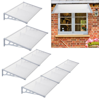 Outdoor Door Canopy Window Roof Fixed Awning Porch UV Water Rain Cover Shelter