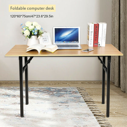 Folding Computer Desk Foldable Laptop PC Study Coffee Table Wooden Home Office