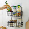Metal Wire Shelf Basket Wall Mounted Storage Unit Kitchen Bathroom Floating Rack