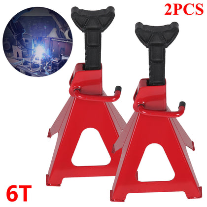 6 Ton Axle Stands Lifting Capacity Stand Heavy Duty Car Caravan Floor Jack Pair
