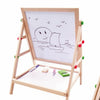 Wooden 2 in 1 Kids Easel Chalk Drawing Board Blackboard and Whiteboard Children