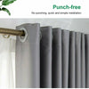 Pair (2 Panels) Blackout Curtains Window Curtain Polyester Eyelet Ring Bedroom