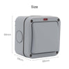 1 Gang Waterproof IP66 Outdoor Garden Weatherproof Single Light Switch uk