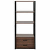 4 Tier Tall Bookcase Shelving Display Storage Unit Cabinet Shelves with 2 Drawer