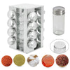 Kitchen Rotating Spice Rack 16 Jar Seasoning Herb Storage Holder Stainless Steel