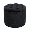 Velvet Vanity Makeup Stool Footstool Dressing Table Chair Round Upholstered Seat