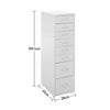 Mobile 3/4/5/6/8 Drawers Office Filing Cabinet Metal File Storage Unit w/ Wheels