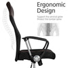 Office Desk Chair Leather Computer Chair with Back Support and Arms Home Study