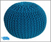 Knitted Moroccan 50Cm Large Round Pouffe Footstool Foot Stool Living Room New