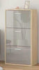 3 DRAWER SHOE CABINET STORAGE CUPBOARD FOOTWEAR STAND UNIT GREY