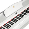 ♬ White Mustar Digital Piano 88 Semi Weighted Keys 3 pedals Wooden Stand LCD