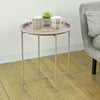 Round Side Coffee Table Tray Desk Sofa Living Room Night Stand End Metal UK