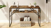Wooden Server Table Sideboard Tiny Study Kitchen Working Desk with Hooks