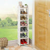 5/6/7/8 Tiers Shoe Storage Rack Single Row PVC Wood Shelf Holder Cabinet Unit