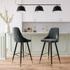 2pcs Velvet Tall Bar Stools High Bar Chairs Breakfast Dining Home Kitchen UK