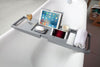 Luxury Extendable Bath Tub Caddy Bathroom Trays with Accessories Holder - Grey