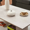 Coffee Table 2 Tier Console Table Bottom Shelf Storage Retro Living Room Table