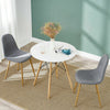 Set of 4 Dining Chairs Fabric Padded Seat Metal Legs Office Kitchen Lounge Chair