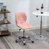 2x Cushioned Computer Desk Office Chair Chrome Legs Lift Swivel Adjustable Small