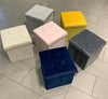 Luxurious Foldable Small Brushed Velvet Storage Box Seat Ottoman