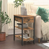 Nightstand 3-Tier Bedside Table Sofa Side Table Narrow End Tables