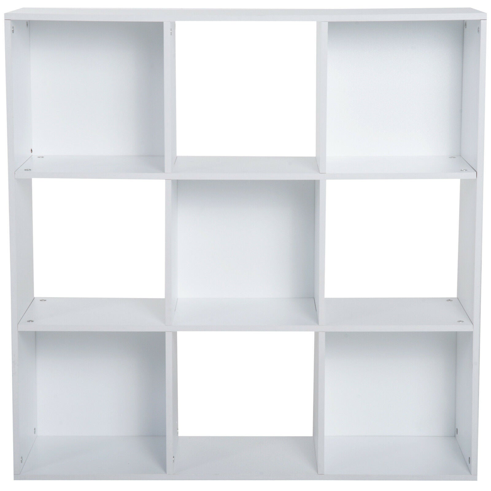 HOMCOM 9 Cube Wooden Bookcase Storage Cabinet Shelf Home Office Cabinet White