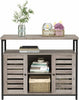 Large Wooden Sideboard Cabinet Industrial Cupboard Buffet Slim Grey Storage Unit