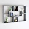 Stylish Space Saving Wall Shelves Display Shelf Bookshelf Storage Unit Grey