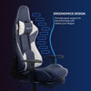 Office Gaming Chair 2D Armrests PC Computer Executive Seat Rocking Recliner Blue