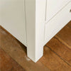 Set of 2 White Bedside Cabinets Bedroom Tables Solid Wood 3 Drawers with Oak Top