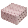 Blush Pink Chesterfield Footstool Velvet Pouffe Button Coffee Table Sofa Ottoman