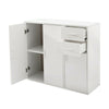 Modern White Sideboard Cabinet Cupboard Storage Furniture With Drawers & Doors