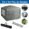 Pop-up Gazebo 3x3M 2x2M Heavy Duty Canopy Garden Party Tent Waterproof w/Sides