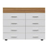 Large White Chest Of Drawers Wooden Bedside 8 Drawer Cabinet Bedroom Furniture