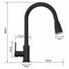Black Kitchen Sink Taps Pull Out Spray Mixer Single Lever Swivel Spout Brass Tap