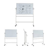 Magnetic Whiteboard Mobile Revolving Double Sided White Board Easel Stand 1200mm