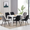 2/4PCS Dining Chairs Set Velvet Padded Seat Metal Legs Kitchen Chair Home Office