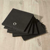 Black Foldable Canvas Storage Folding Box Fabric Cube Cloth Bag 4 Piece Set