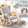 Modern Rocking Chair Lounge Armchair Solid Wooden Frame Sofa Upholstered Chair