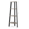 Mondeer 4 Tier Corner Shelf Bookshelf Bookcase Ladder Shelving Unit Rack Grey