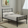 H.J Wedoo | 3FT Single Bed | Heart-Shape | Metal Bed Base | Black | 90 x 200cm |